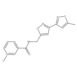 3-(((3-(5-Methylisoxazol-3-yl)-1,2,4-oxadiazol-5-yl)methyl)carbamoyl)pyridine 1-oxide Structure