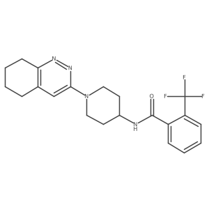 N-[1-(5,6,7,8-tetrahydrocinnolin-3-yl)piperidin-4-yl]-2-(trifluoromethyl)benzamide Structure
