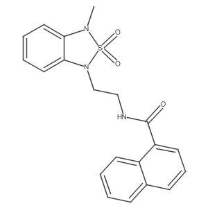 N-(2-(3-methyl-2,2-dioxidobenzo[c][1,2,5]thiadiazol-1(3H)-yl)ethyl)-1-naphthamide结构式