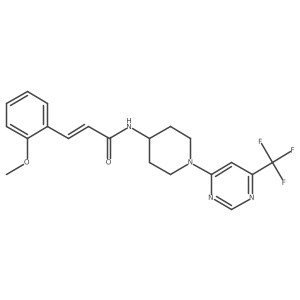 (E)-3-(2-methoxyphenyl)-N-(1-(6-(trifluoromethyl)pyrimidin-4-yl)piperidin-4-yl)acrylamide Structure
