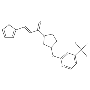 (E)-3-(furan-2-yl)-1-(3-((4-(trifluoromethyl)pyridin-2-yl)oxy)pyrrolidin-1-yl)prop-2-en-1-one Structure