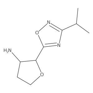 2-[3-(Propan-2-yl)-1,2,4-oxadiazol-5-yl]oxolan-3-amine结构式