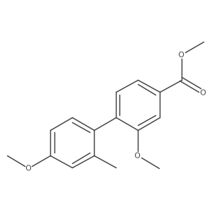Methyl 3-methoxy-4-(4-methoxy-2-methylphenyl)benzoate结构式