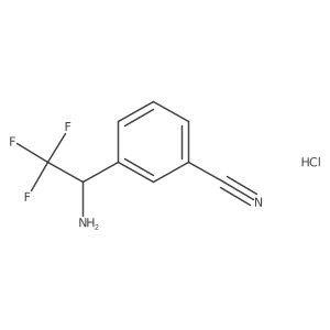 3-(1-Amino-2,2,2-trifluoroethyl)benzonitrile hydrochloride Structure