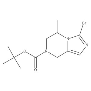 tert-Butyl 3-bromo-5-methyl-5,6-dihydroimidazo[1,5-a]pyrazine-7(8H)-carboxylate结构式