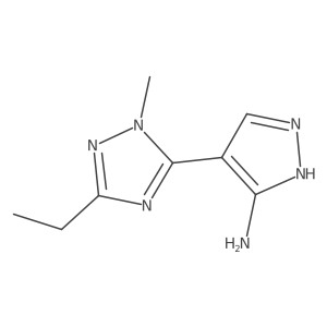 4-(3-ethyl-1-methyl-1H-1,2,4-triazol-5-yl)-1H-pyrazol-5-amine Structure