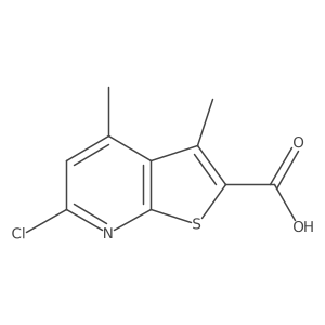 6-Chloro-3,4-dimethylthieno[2,3-b]pyridine-2-carboxylic acid结构式