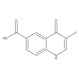 3-Iodo-4-oxo-1,4-dihydroquinoline-6-carboxylic acid Structure