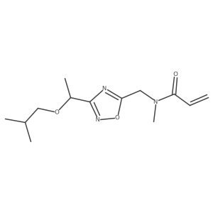 N-methyl-N-({3-[1-(2-methylpropoxy)ethyl]-1,2,4-oxadiazol-5-yl}methyl)prop-2-enamide结构式
