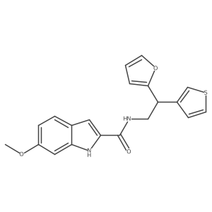 N-[2-(furan-2-yl)-2-(thiophen-3-yl)ethyl]-6-methoxy-1H-indole-2-carboxamide结构式