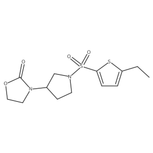 3-{1-[(5-Ethylthiophen-2-yl)sulfonyl]pyrrolidin-3-yl}-1,3-oxazolidin-2-one结构式