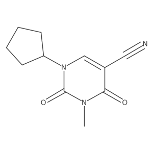 1-Cyclopentyl-3-methyl-2,4-dioxo-1,2,3,4-tetrahydropyrimidine-5-carbonitrile Structure