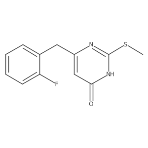 6-(2-fluorobenzyl)-2-(methylthio)pyrimidin-4(3H)-one结构式