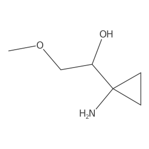 1-(1-Aminocyclopropyl)-2-methoxyethan-1-ol结构式
