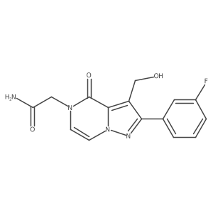 2-[2-(3-fluorophenyl)-3-(hydroxymethyl)-4-oxopyrazolo[1,5-a]pyrazin-5(4H)-yl]acetamide Structure
