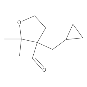 3-(Cyclopropylmethyl)-2,2-dimethyloxolane-3-carbaldehyde Structure