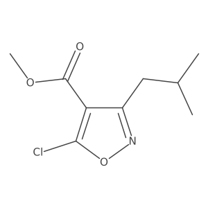 Methyl 5-chloro-3-(2-methylpropyl)-1,2-oxazole-4-carboxylate结构式