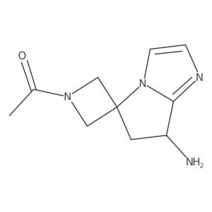 1-{7'-Amino-6',7'-dihydrospiro[azetidine-3,5'-pyrrolo[1,2-a]imidazole]-1-yl}ethan-1-one结构式
