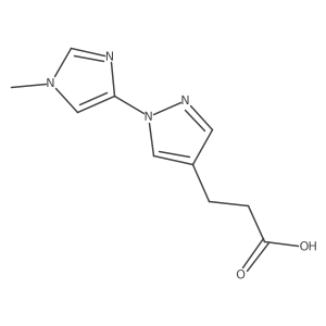 3-[1-(1-methyl-1H-imidazol-4-yl)-1H-pyrazol-4-yl]propanoic acid结构式