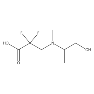 2,2-Difluoro-3-[(1-hydroxypropan-2-yl)(methyl)amino]propanoic acid Structure