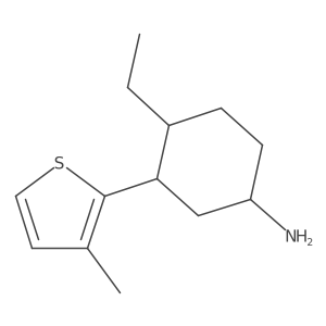 4-Ethyl-3-(3-methylthiophen-2-yl)cyclohexan-1-amine结构式