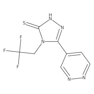 5-(pyridazin-4-yl)-4-(2,2,2-trifluoroethyl)-4H-1,2,4-triazole-3-thiol Structure