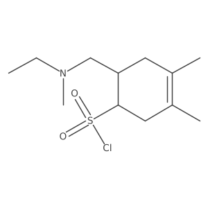 6-{[Ethyl(methyl)amino]methyl}-3,4-dimethylcyclohex-3-ene-1-sulfonyl chloride Structure
