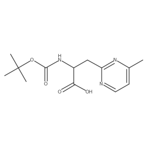 2-{[(Tert-butoxy)carbonyl]amino}-3-(4-methylpyrimidin-2-yl)propanoic acid结构式