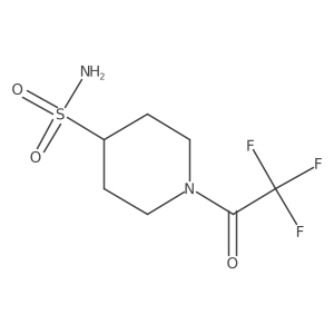 1-(2,2,2-Trifluoroacetyl)piperidine-4-sulfonamide结构式