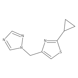 1-[(2-cyclopropyl-1,3-thiazol-4-yl)methyl]-1H-1,2,4-triazole结构式