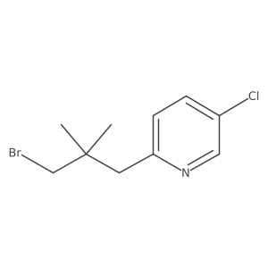 2-(3-Bromo-2,2-dimethylpropyl)-5-chloropyridine结构式