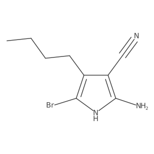 2-amino-5-bromo-4-butyl-1H-pyrrole-3-carbonitrile Structure