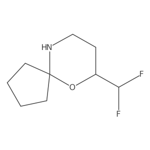 7-(Difluoromethyl)-6-oxa-10-azaspiro[4.5]decane结构式