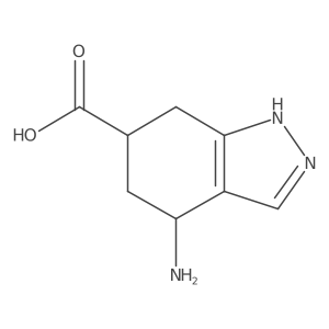 4-amino-4,5,6,7-tetrahydro-1H-indazole-6-carboxylic acid结构式