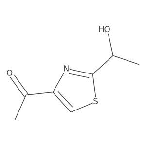 1-[2-(1-Hydroxyethyl)-1,3-thiazol-4-yl]ethan-1-one结构式