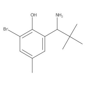 2-(1-Amino-2,2-dimethylpropyl)-6-bromo-4-methylphenol Structure