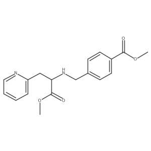 Methyl 4-[[[(2R)-1-methoxy-1-oxo-3-pyridin-2-ylpropan-2-yl]amino]methyl]benzoate结构式