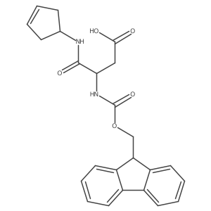 3-[(cyclopent-3-en-1-yl)carbamoyl]-3-({[(9H-fluoren-9-yl)methoxy]carbonyl}amino)propanoic acid结构式