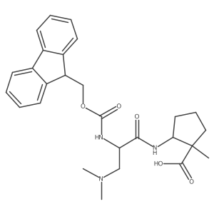 2-[3-(dimethylamino)-2-({[(9H-fluoren-9-yl)methoxy]carbonyl}amino)propanamido]-1-methylcyclopentane-1-carboxylic acid Structure