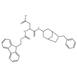 3-({6-benzyl-6-azabicyclo[3.2.1]octan-3-yl}carbamoyl)-3-({[(9H-fluoren-9-yl)methoxy]carbonyl}amino)propanoic acid结构式