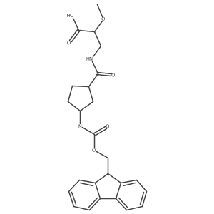 3-{[3-({[(9H-fluoren-9-yl)methoxy]carbonyl}amino)cyclopentyl]formamido}-2-methoxypropanoic acid Structure