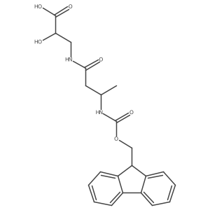 3-[3-({[(9H-fluoren-9-yl)methoxy]carbonyl}amino)butanamido]-2-hydroxypropanoic acid Structure