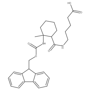 5-{[2-({[(9H-fluoren-9-yl)methoxy]carbonyl}amino)-2-methylcyclohexyl]formamido}pentanoic acid结构式