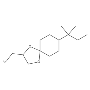 2-(Bromomethyl)-8-(2-methylbutan-2-yl)-1,4-dioxaspiro[4.5]decane结构式