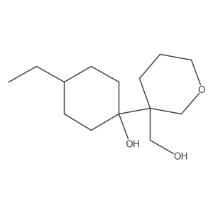4-Ethyl-1-[3-(hydroxymethyl)oxan-3-yl]cyclohexan-1-ol Structure