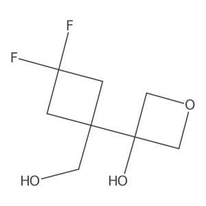 3-[3,3-Difluoro-1-(hydroxymethyl)cyclobutyl]oxetan-3-ol结构式