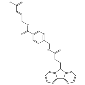 4-({2-[({[(9H-fluoren-9-yl)methoxy]carbonyl}amino)methyl]pyrimidin-5-yl}formamido)but-2-enoic acid Structure
