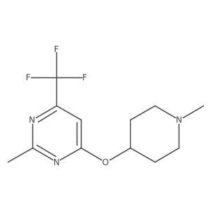 2-Methyl-4-[(1-methylpiperidin-4-yl)oxy]-6-(trifluoromethyl)pyrimidine Structure