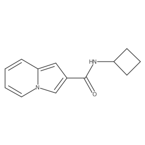 N-cyclobutylindolizine-2-carboxamide结构式