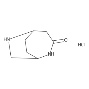 2,6-Diazabicyclo[3.2.2]nonan-3-one hydrochloride结构式